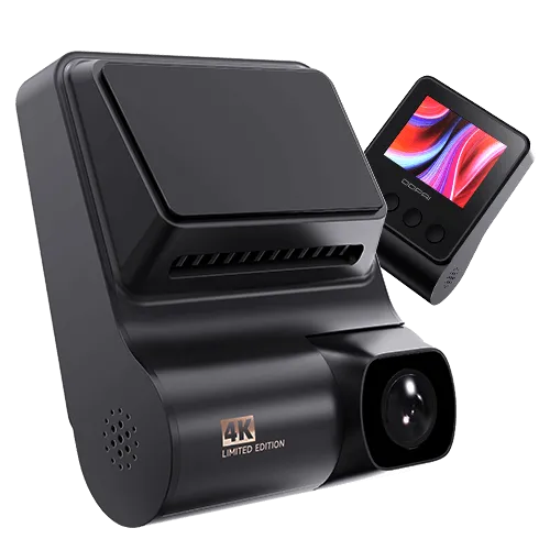 4K resolution limited edition dash cam with 2.3-inch LCD display for clear footage playback.
